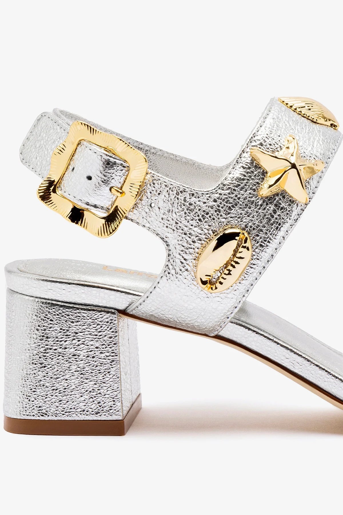 Madison Block Heels in Silver Metallic Leather - Stylish Women's Dress Shoes for Parties, Weddings & Evening Events
