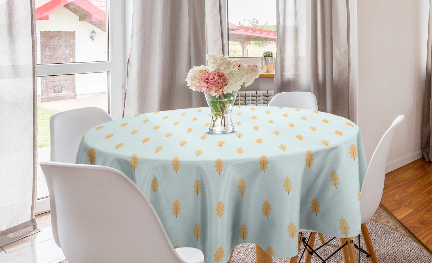 Ambesonne Autumn Round Tablecloth 60
