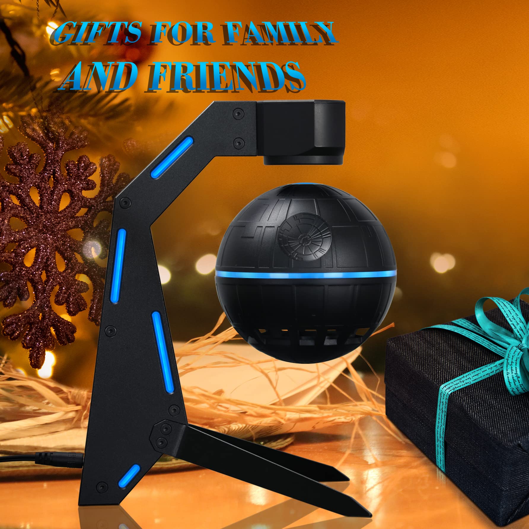 Floating Bluetooth Speaker with Magnetic Levitation - 5W Powerful Sound, Bluetooth 5.1, Cool Tech Gadget for Home & Office Decor | Perfect Gift for Men, Music Lovers & Tech Enthusiasts | Great for Parties, Bedroom, Workspace & Unique Gift Giving