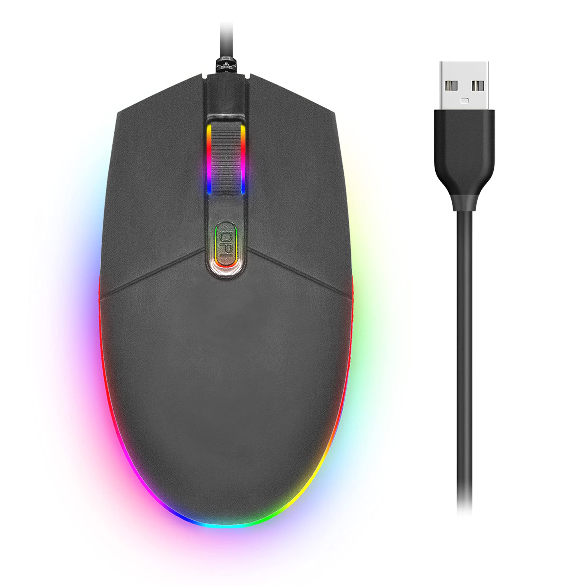 Sentry Industries HPXKX200 Gaming Keyboard and Mouse Combo - Mechanical RGB Backlit Keyboard, Wired Ergonomic Mouse - Perfect for PC, Mac, Laptop Gaming & Office Work