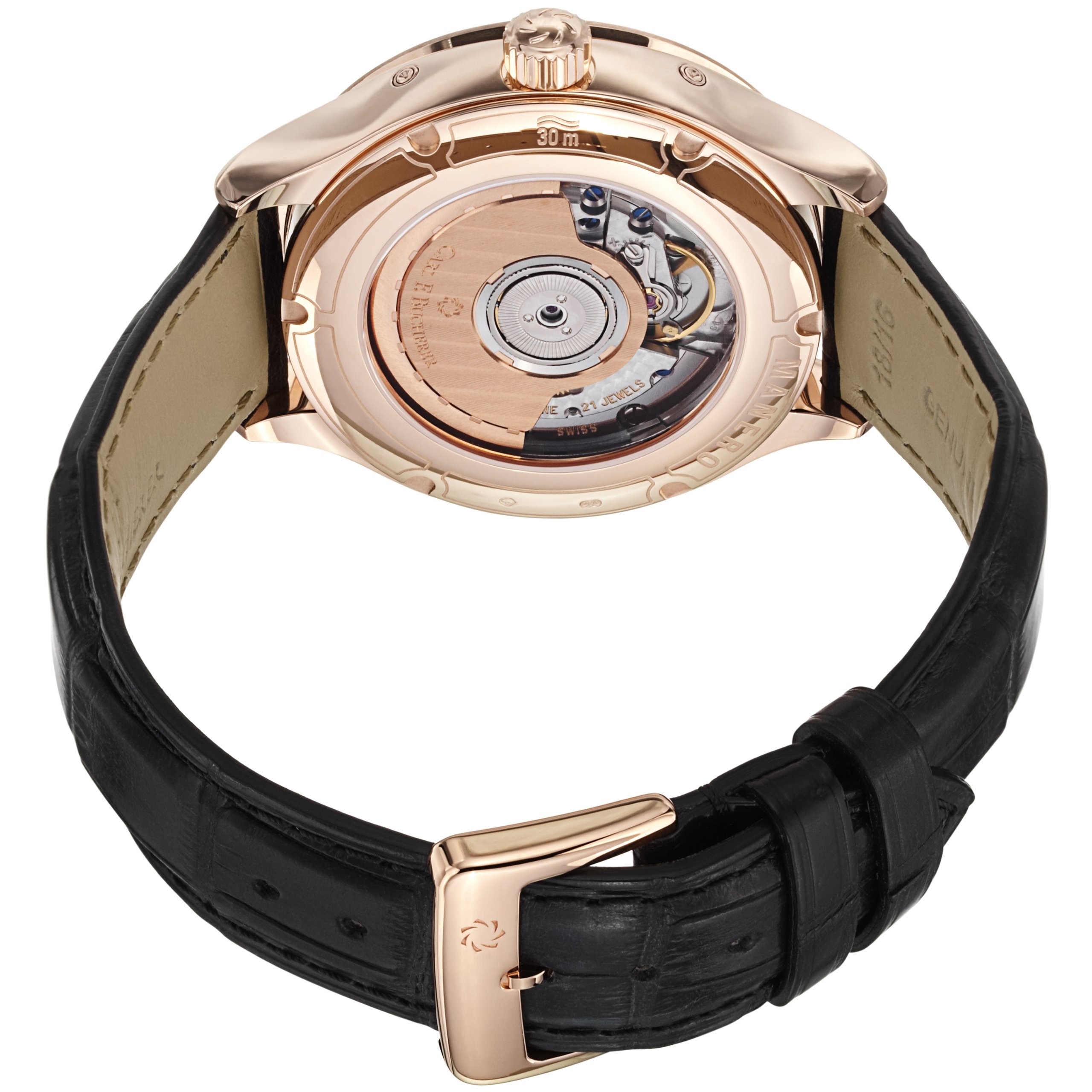Manero MoonPhase Men's Automatic Rose Gold Watch 00.10909.03.33.01 - Luxury Dress Watch for Business & Formal Occasions