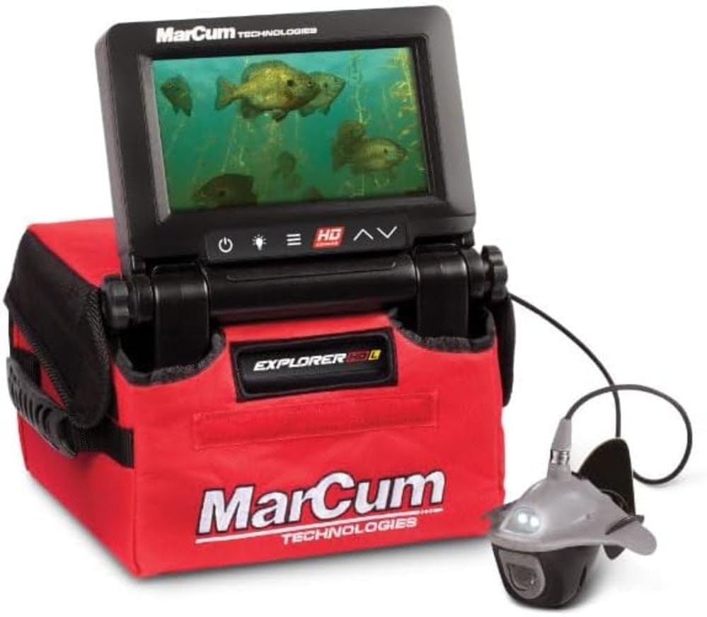 MarCum Explorer HDL Lithium Underwater Viewing System - Ice Fishing Fish Finder with High-Def Display | Portable Fishing Sonar for Ice Anglers | Perfect for Winter Fishing, Lake Exploration & Underwater Observation