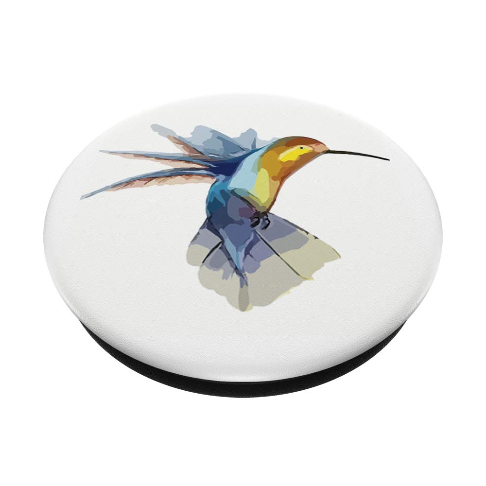 Watercolor Exotic Bird Ruby-Throated Hummingbird PopSocket - Swappable Phone Grip for iPhone, Samsung & Tablets - Perfect for Artists, Nature Lovers & Phone Accessories