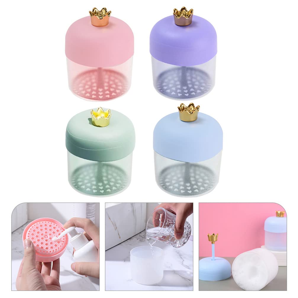 LALAFINA 4pcs Travel Foam Maker for Face Wash | Portable Facial Cleanser Tool | Perfect for Skincare Routine & Travel