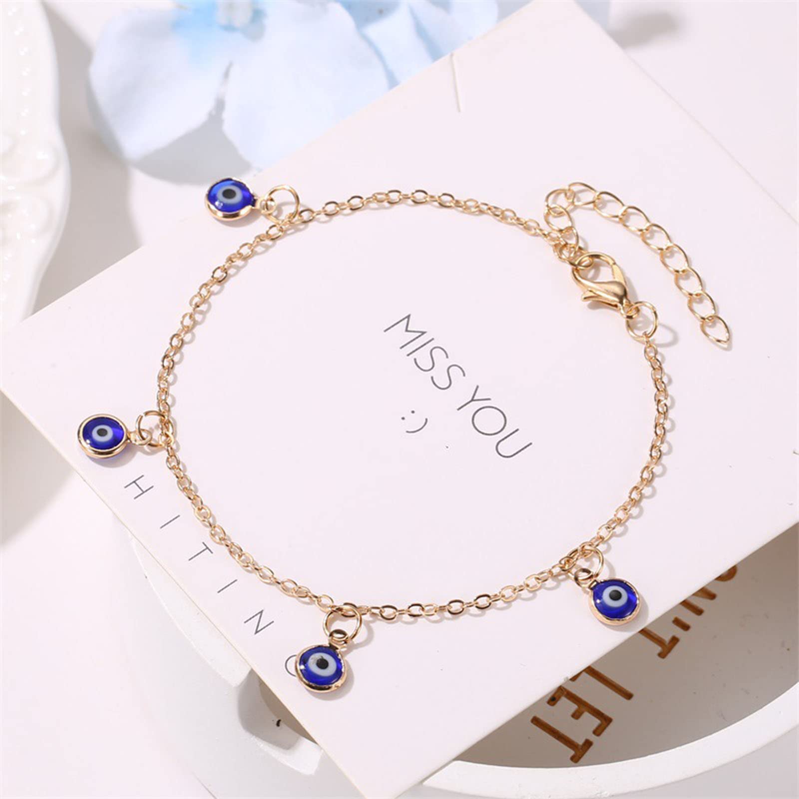 Inateannal Boho Cubic Zirconia Ankle Bracelet for Women - Dainty Colored Crystal Beach Foot Chain Jewelry, Perfect for Summer Vacations, Weddings & Boho Fashion Accessories