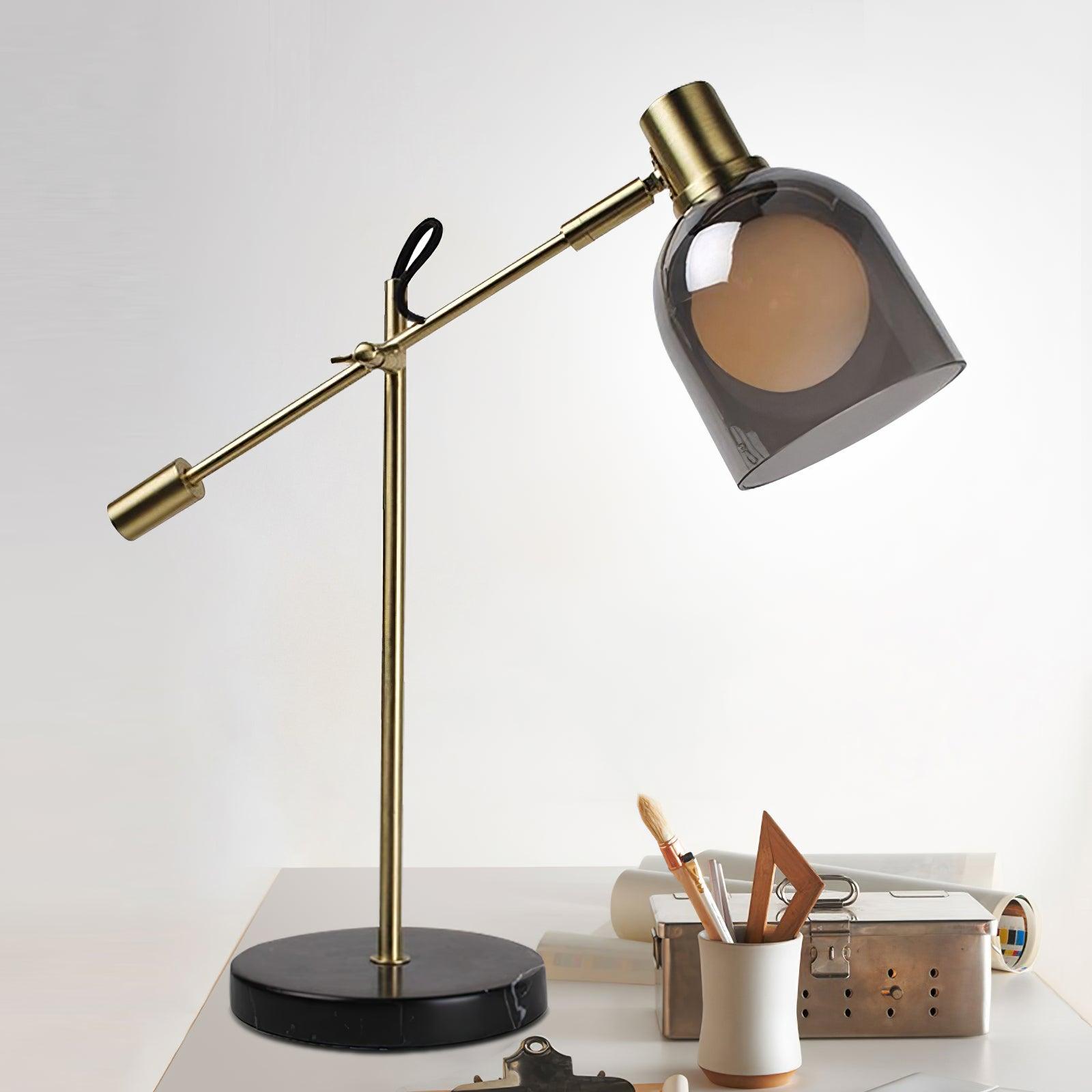 Modern Nyos Table Lamp - Stylish LED Bedside Lamp for Bedroom, Living Room & Office - Adjustable Brightness & Warm White Light - Perfect for Reading, Working & Relaxing