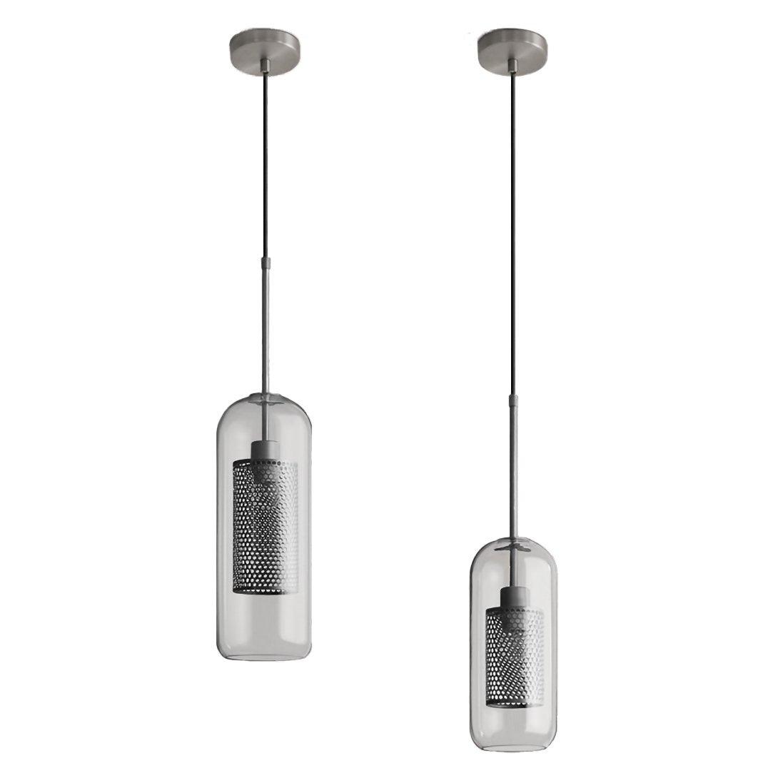 Chiswick Glass Pendant Light - Modern Hanging Ceiling Lamp for Kitchen Island, Dining Room & Bedroom Lighting - Elegant Home Decor Fixture