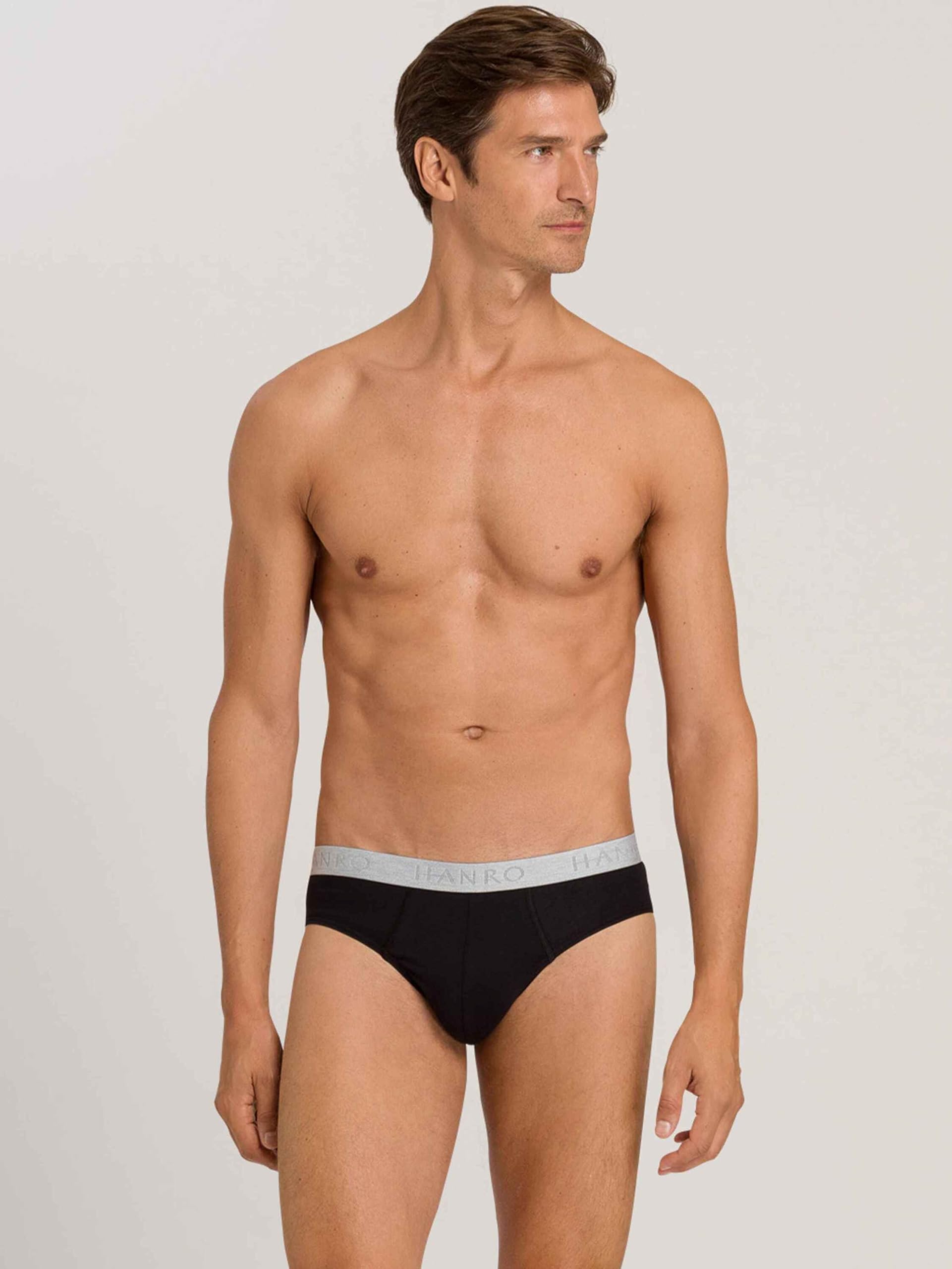 Hanro Men's Cotton Essentials 2-Pack Brief - Soft Comfortable Underwear for Everyday Wear | Perfect for Work, Gym & Travel