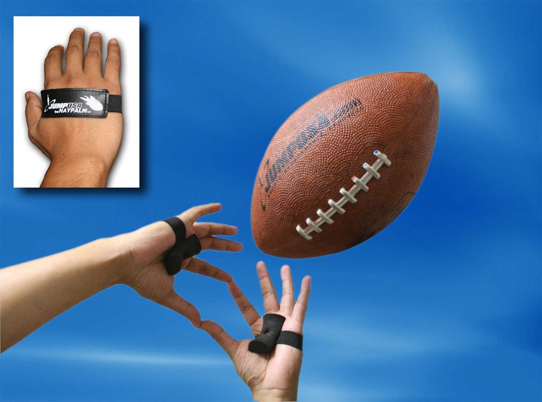 Naypalm Hand Palm Button Football Pass Catching Aids (Pair) - Improve Football Passing & Receiving Skills for Training and Practice - Perfect for Quarterbacks, Receivers, and Football Players