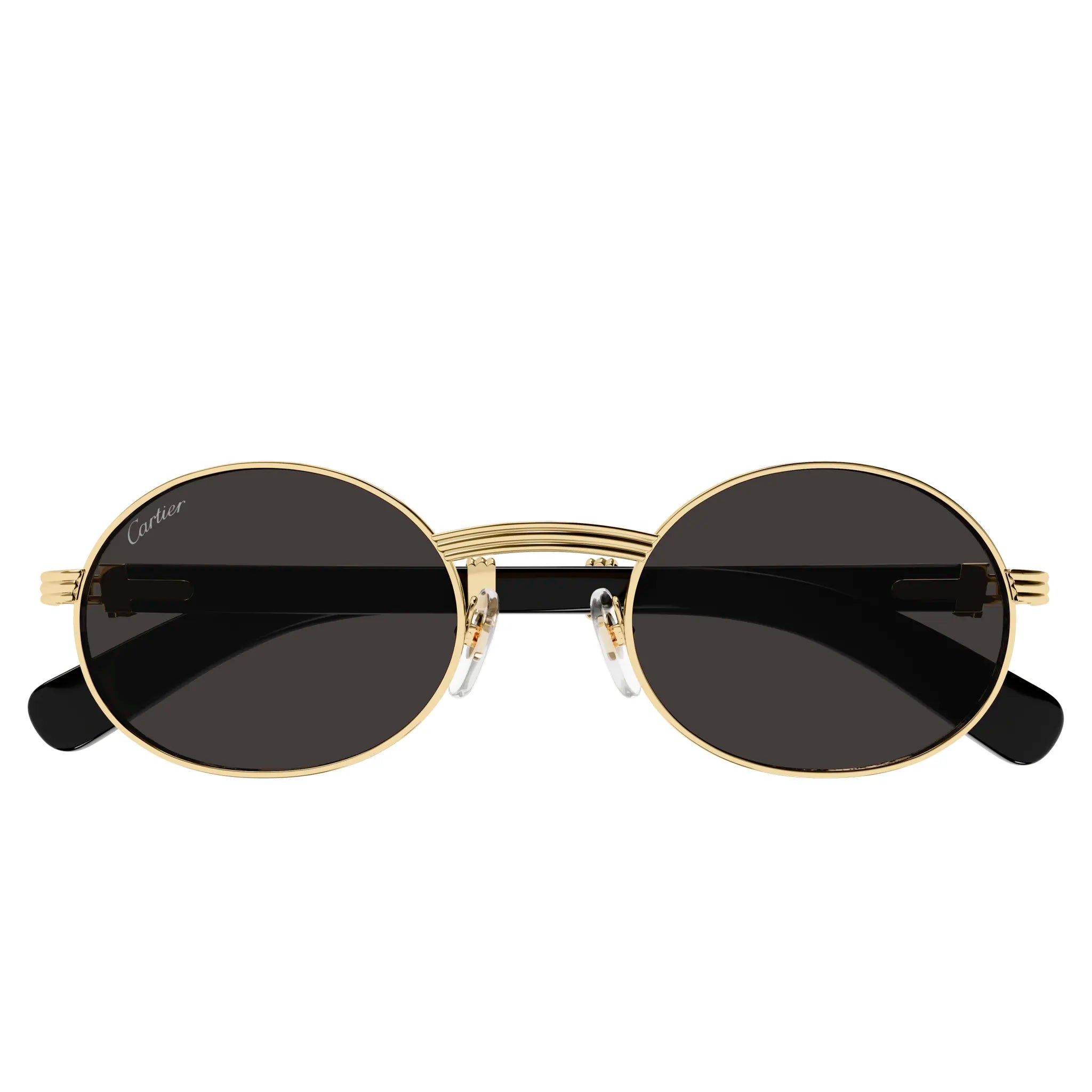 Cartier CT0464S 001 Gold Grey Polarized Sunglasses for Women - Luxury Designer Shades for Driving, Beach & Outdoor Fashion