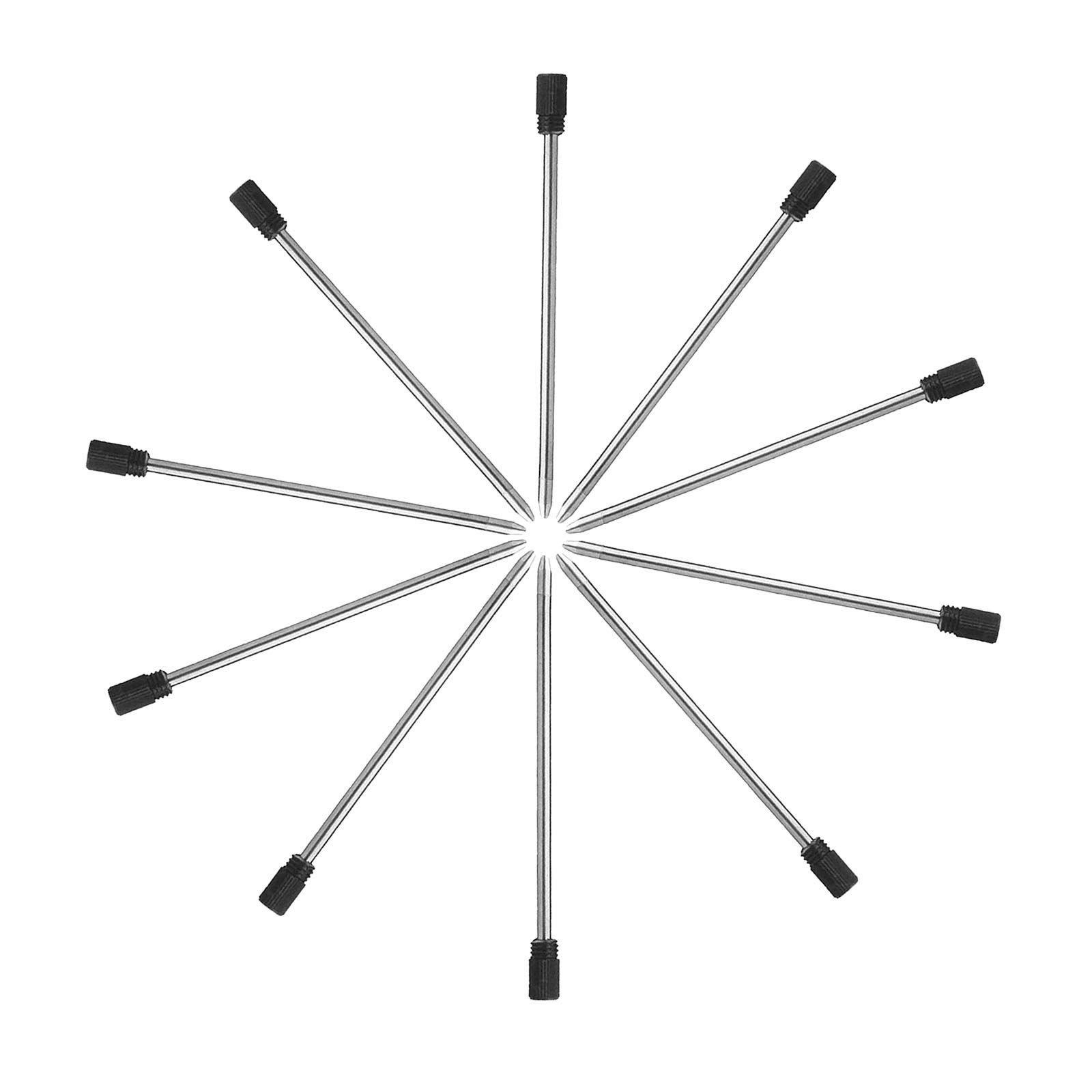 2.75'' Ballpoint Pen Refills - 10 Pack Black Ink Replaceable Refills for Multifunction Stylus Pens & Ballpoint Pens - Perfect for Office, School, Note-Taking and Everyday Writing