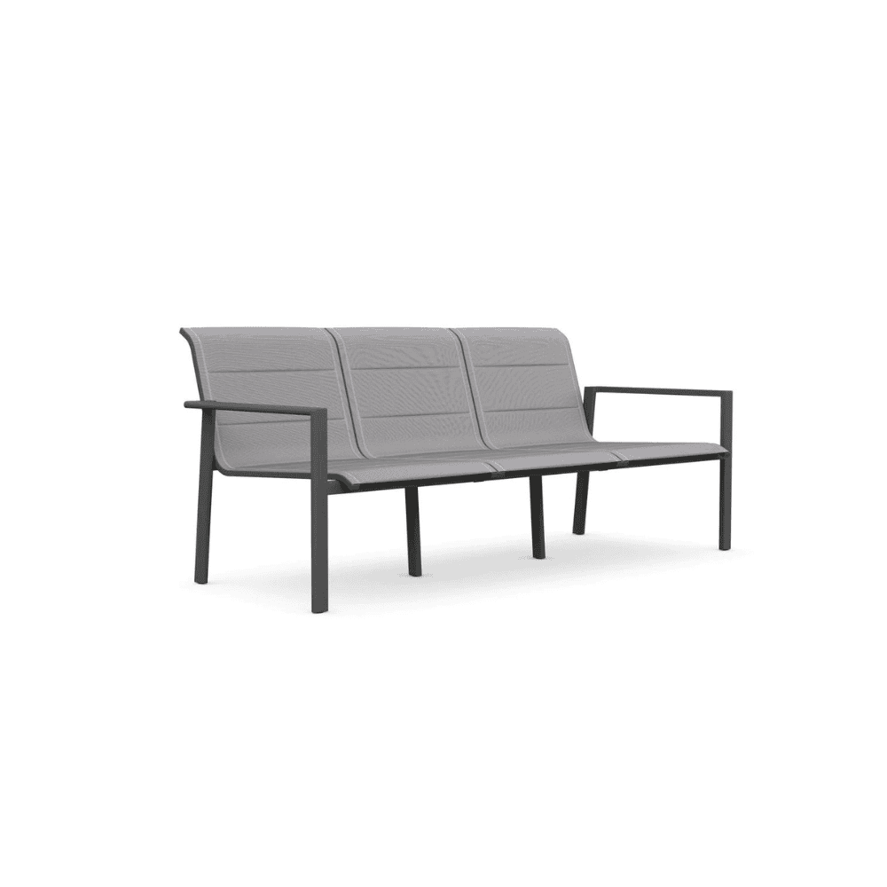 Amalfi Aluminum Outdoor 3-Seat Sofa Set - Patio Furniture for Garden, Poolside, and Backyard Relaxation