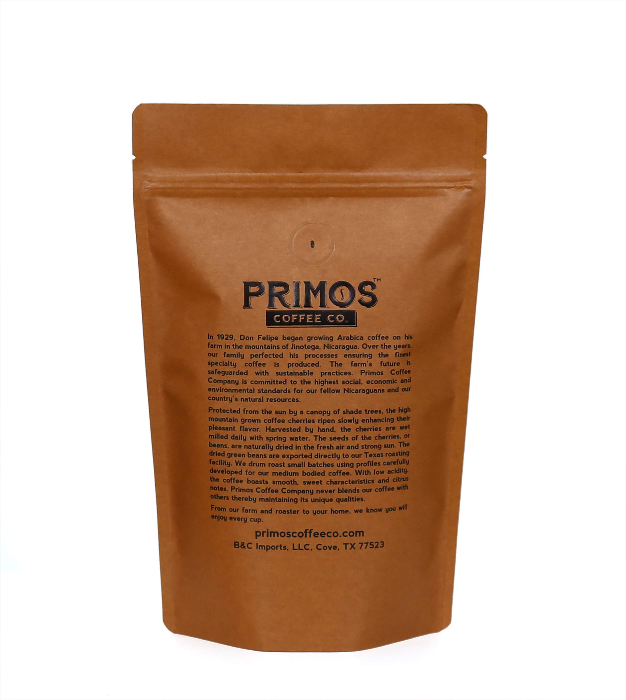 Primos Coffee Co Dark Roast Specialty Coffee - Coarse Ground for French Press (12 Oz) | Perfect for Home Brewing, Camping & Office Use