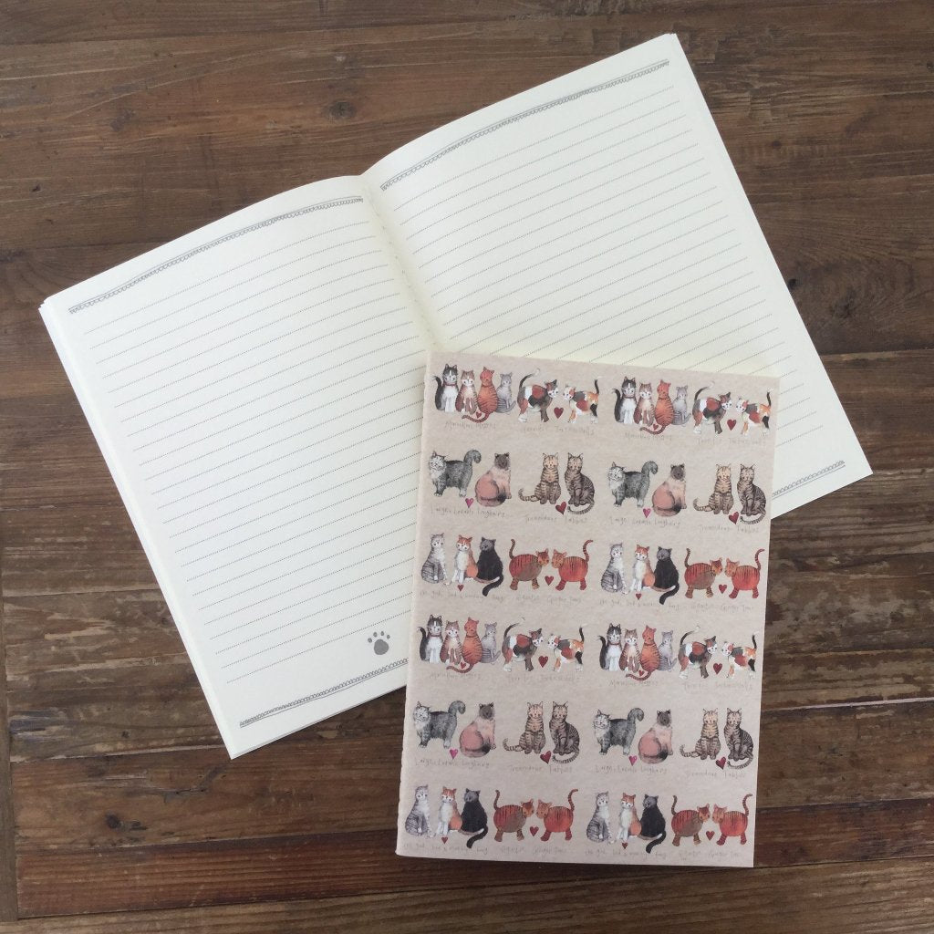 Charismatic Cats Large Soft Notebook - A5 Lined Journal for Writing, Sketching & Note Taking - Perfect for School, Office & Travel