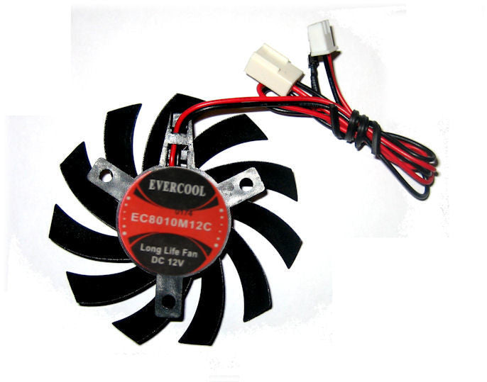 Evercool 80x80x10mm Frameless Cooling Fan for PC Video Cards - VC EC8010M12C B - Perfect for Gaming Rigs & Computer Case Cooling