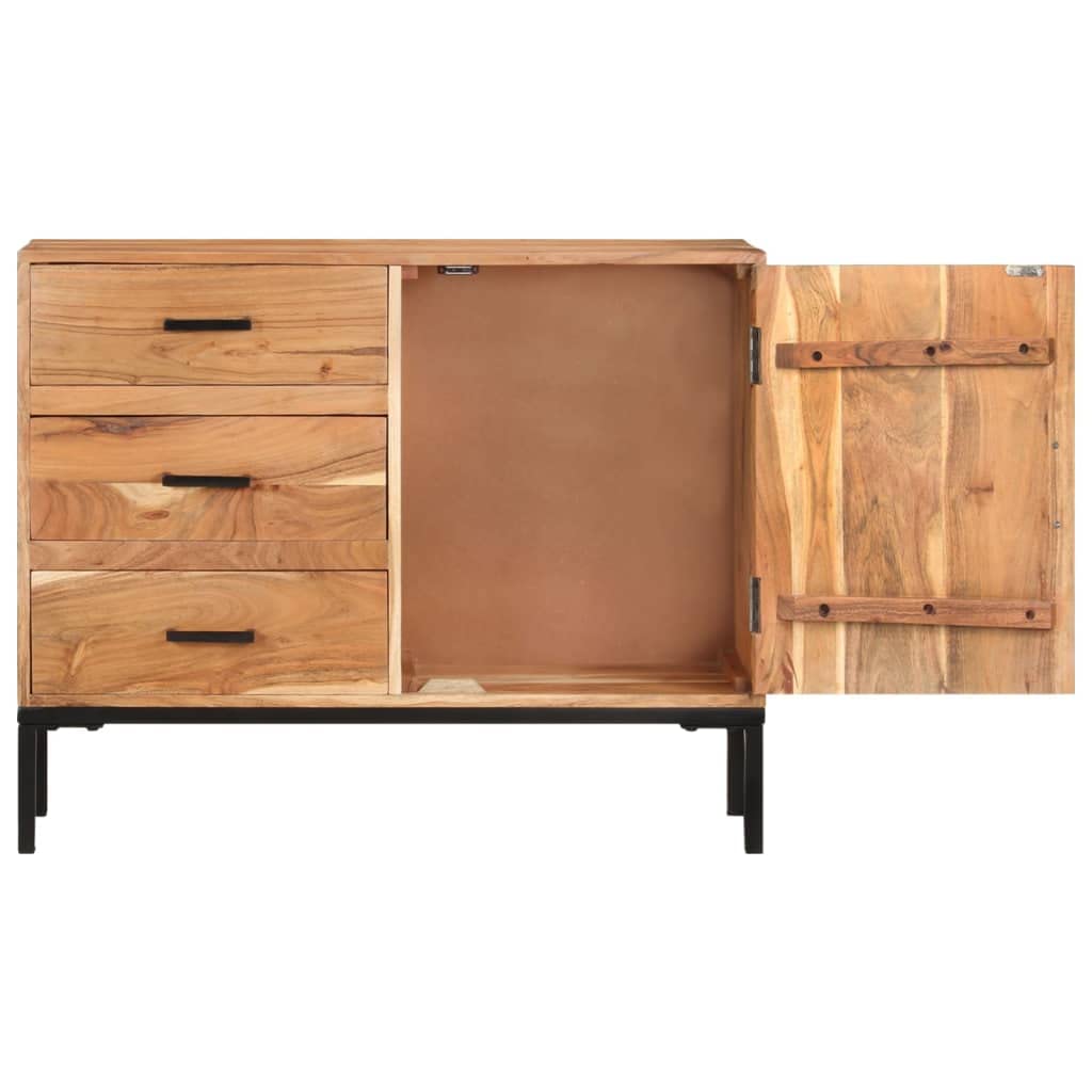 Solid Acacia Wood Sideboard Storage Cabinet - 34.6