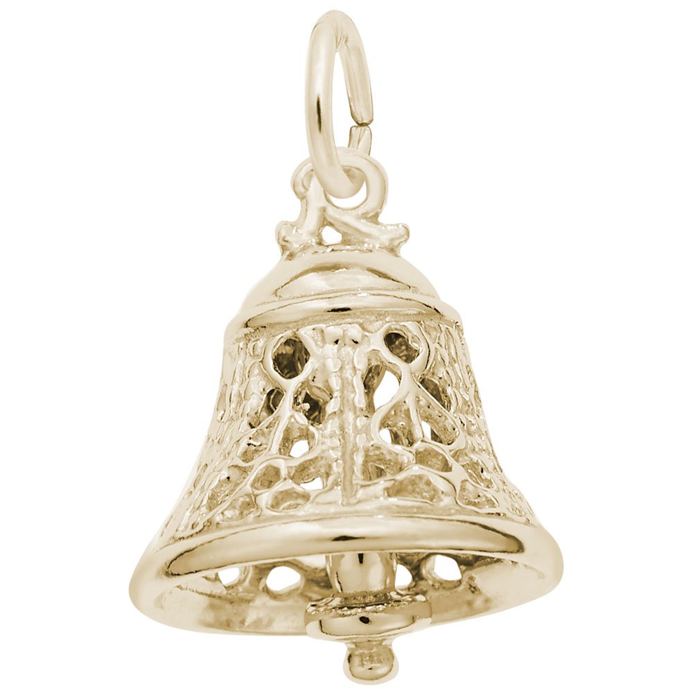 Bell Filigree Charm - Elegant Silver Pendant for Bracelets & Necklaces - Perfect for Jewelry Making, DIY Crafts, and Gift Giving
