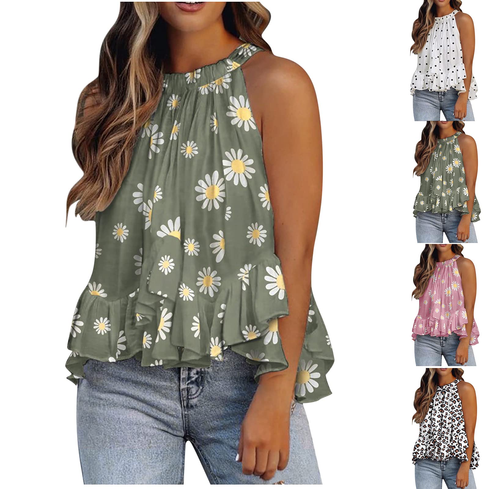 KAMEMIR Women's Sleeveless Tank Tops - Summer Loose Fit Basic Blouse Tee Shirts for Workout & Casual Wear | Perfect for Gym, Yoga, Office & Everyday Outfits