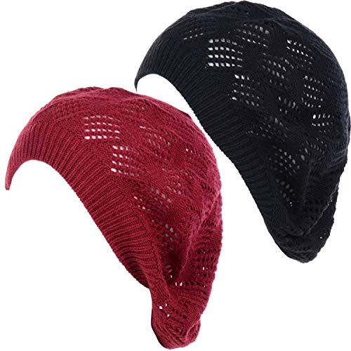 Mesh Diamond Knit-2 Pack-red & Black