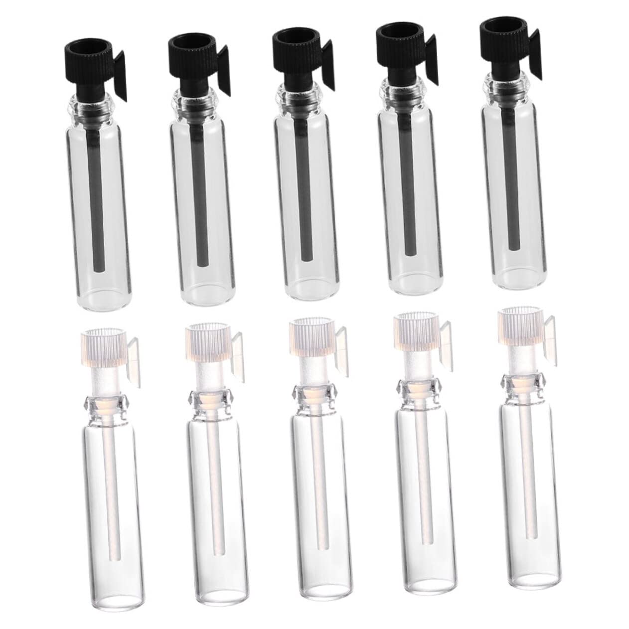 FRCOLOR 100pcs Glass Perfume Test Tube Bottles - Travel Size Toiletry Containers for Perfume, Essential Oils & Makeup | Leak-Proof Mini Vials for Travel, Gym, Gifts & Daily Use