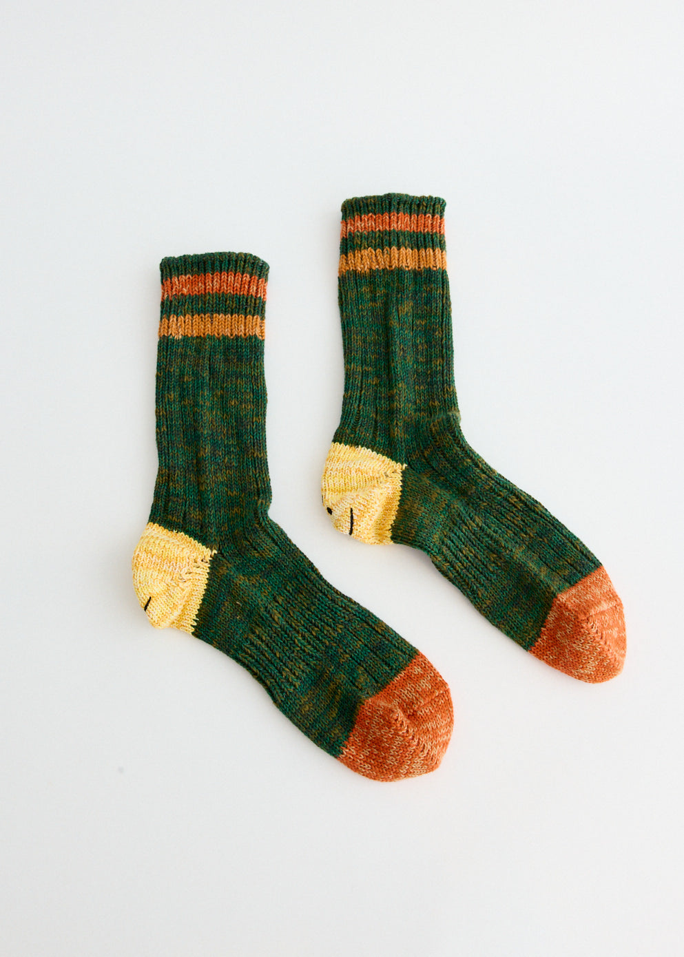 60 Yarns Grandrelle IVY RAINBOWY HAPPY Heel Hold Socks - Comfortable & Colorful Knit Socks for Women, Running, Hiking & Everyday Wear
