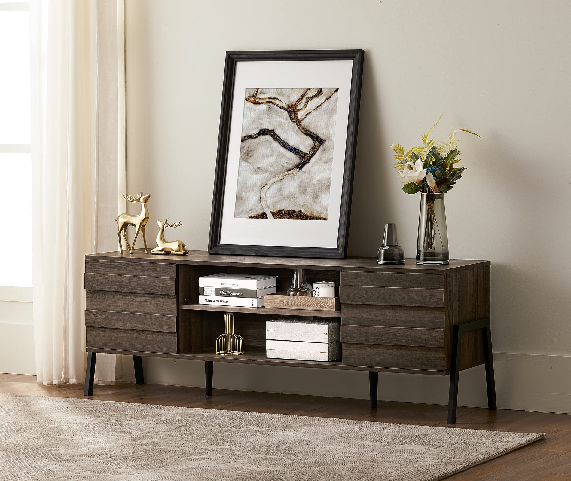 Mid Century Modern 2-Piece Living Room Table Set - 60