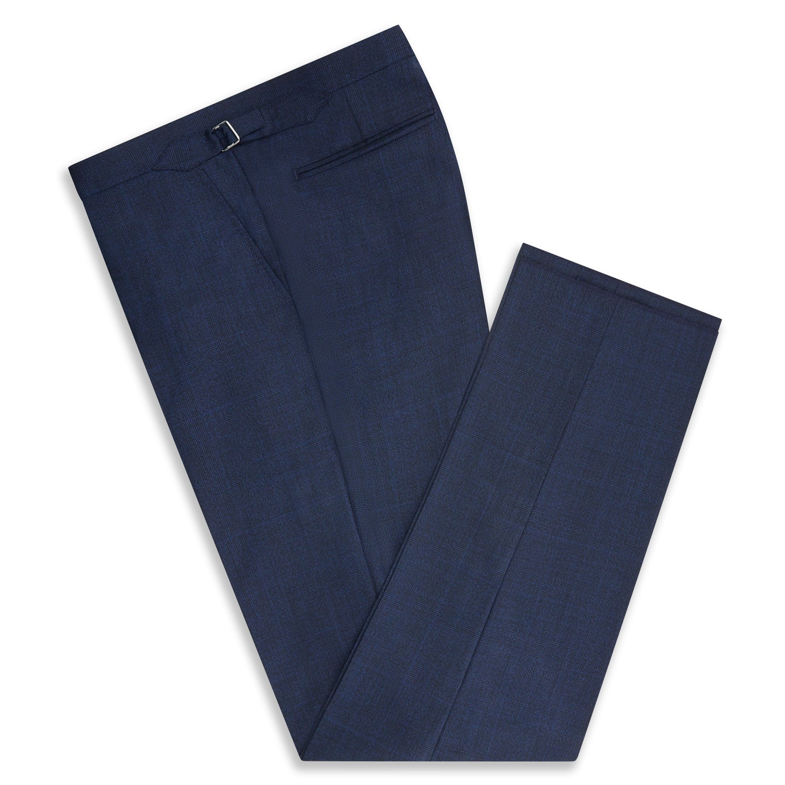 Kilburn Navy Prince of Wales Suit for Men | Premium Wool Business Suit | Formal Office Wear & Wedding Attire