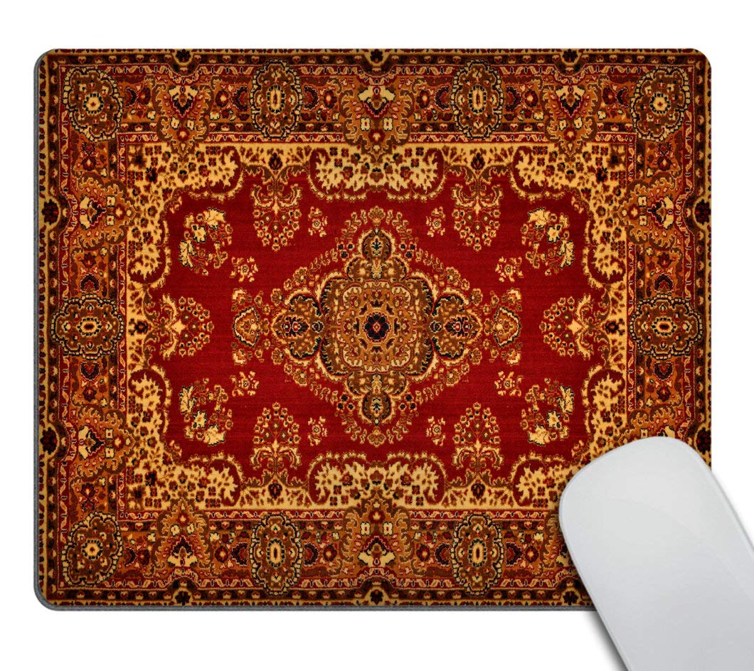 Vintage Boho Mouse Pad - Retro Bohemian Design Rectangle Rug Mousepad for Office & Desk Decor | Perfect for Home, Work & Gaming Setups