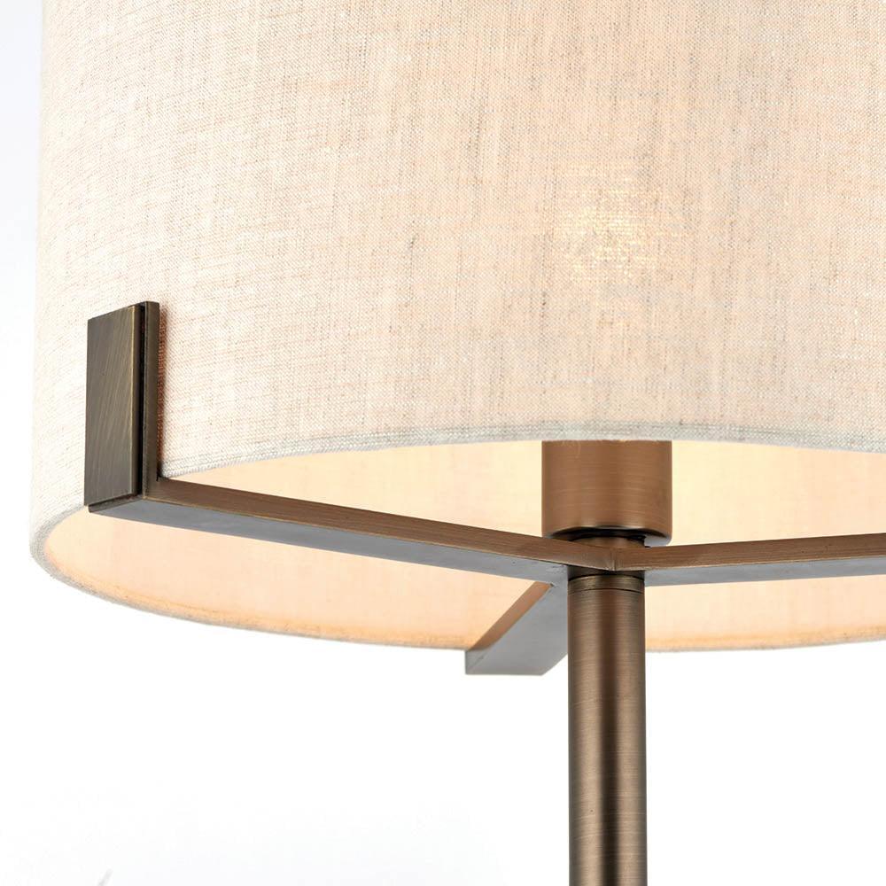 Endon Hayfield 1-Light Bronze Finish Table Lamp - Modern Home Office & Bedside Lighting for Living Room, Bedroom, or Study