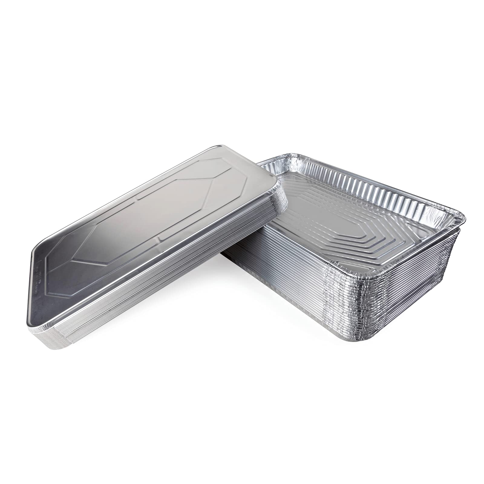 IDL Packaging Full Size Aluminum Steam Table Pans with Lids - 21