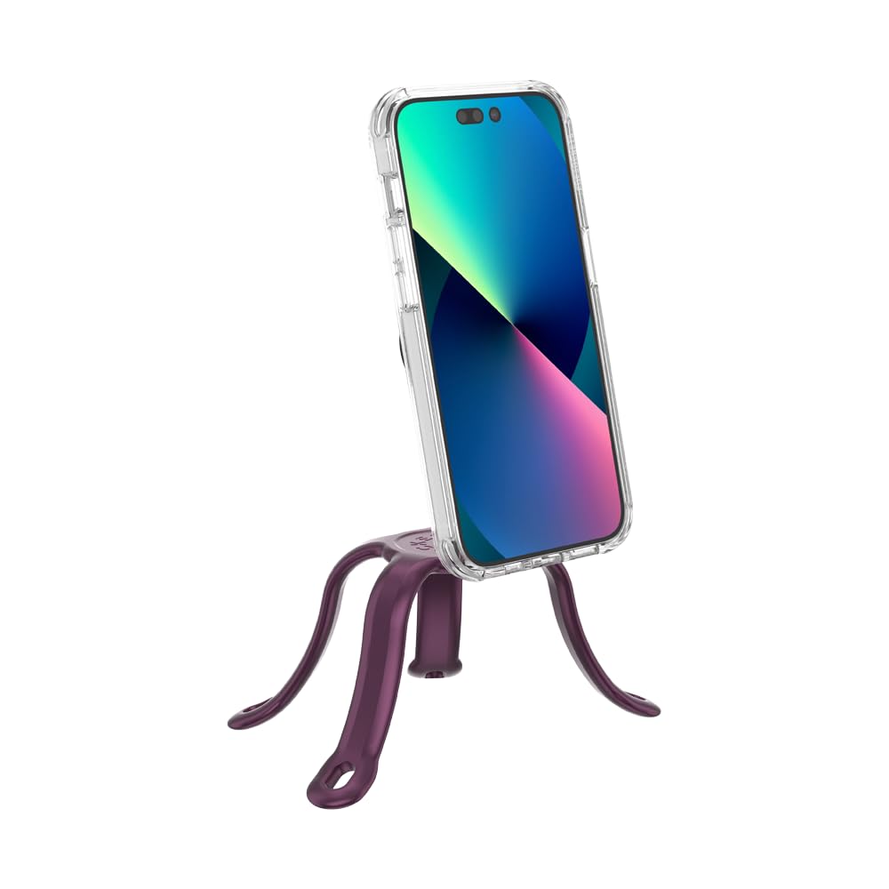 PopSockets Flexible Phone Mount & Stand - Universal Phone Tripod Mount for iPhone, Android, Tablets - Metallic Red Wine | Perfect for Video Calls, Streaming & Hands-Free Viewing