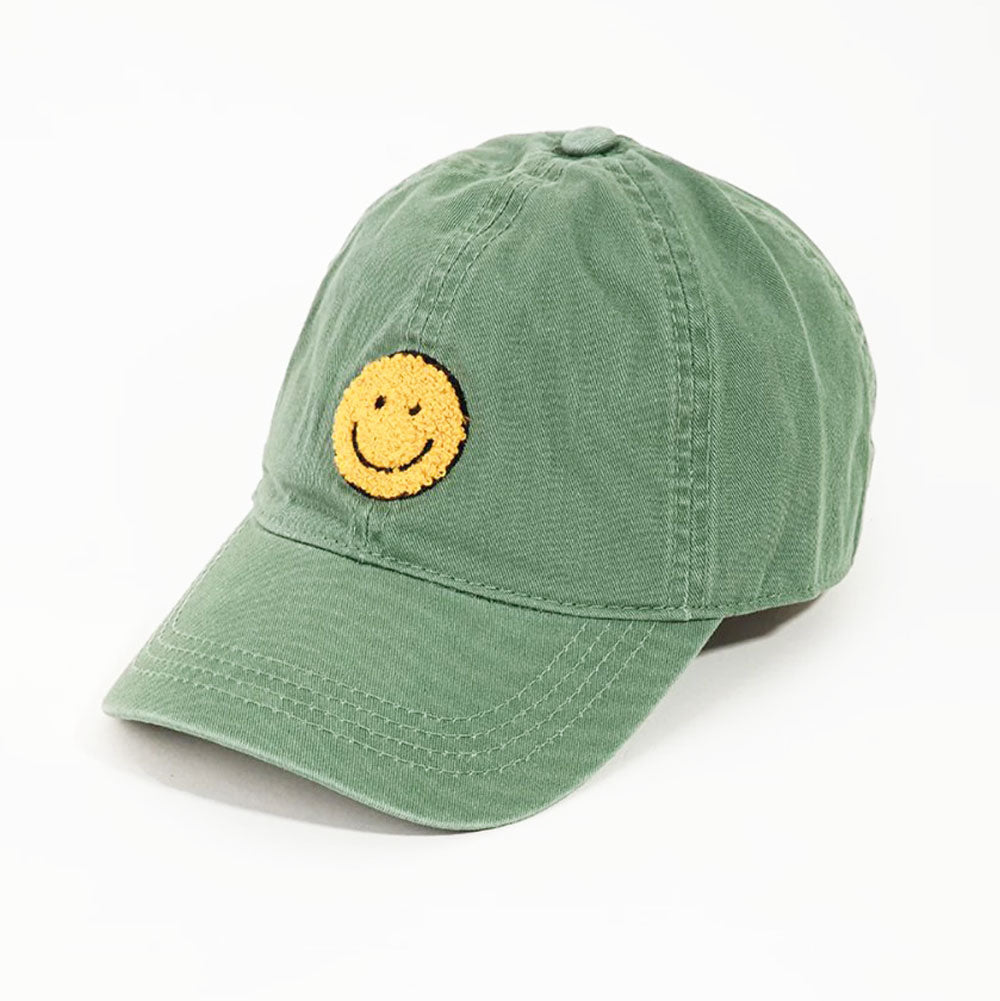 Smiley Face Chenille Patch for Hats - Embroidered Iron-On Applique for DIY Crafts, Baseball Caps & Clothing - Perfect for Customizing Apparel, Gifts & Accessories