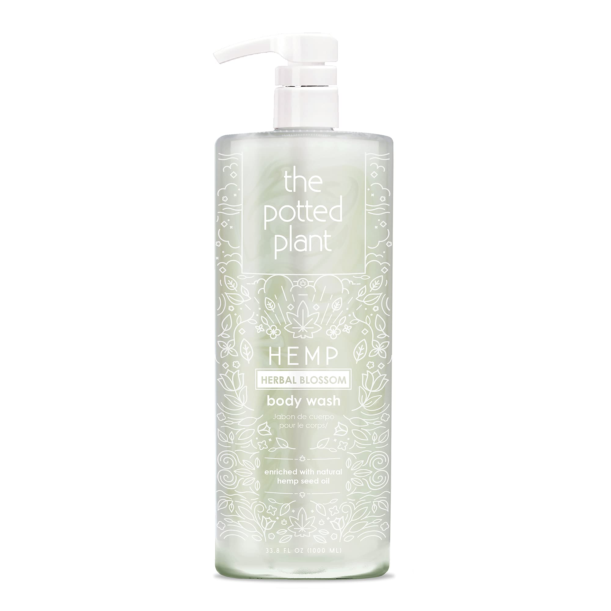 Herbal Blossom Body Wash - Natural Botanical Formula for Soft, Hydrated Skin | Perfect for Daily Shower & Spa Relaxation at Home