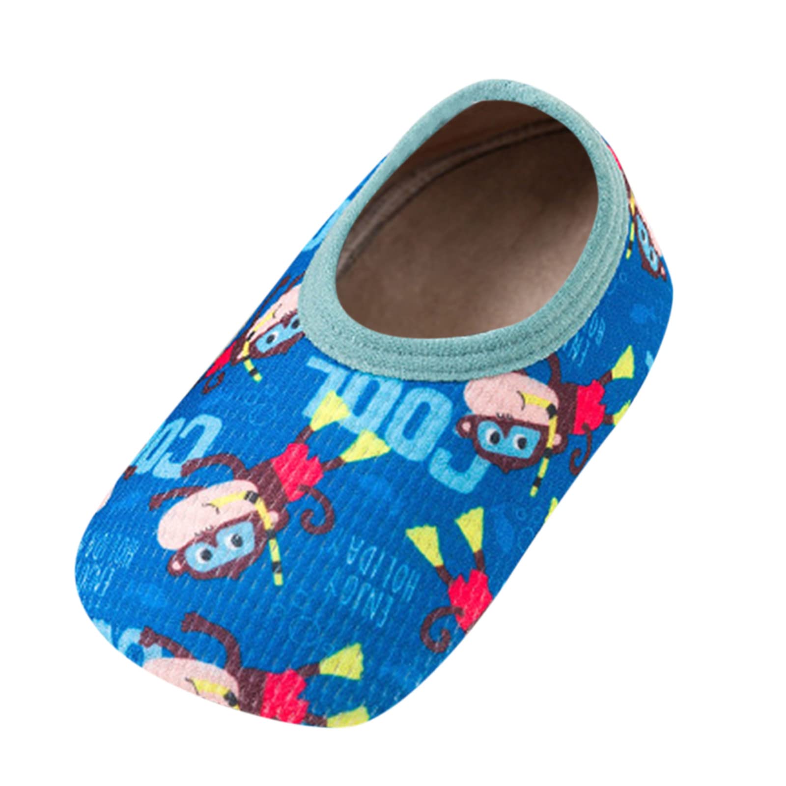 **Non-Slip Toddler Slipper Shoes for Boys & Girls - Cute Cartoon Design Barefoot Aqua Socks for Indoor & Outdoor Play, Swimming, and Beach Activities**