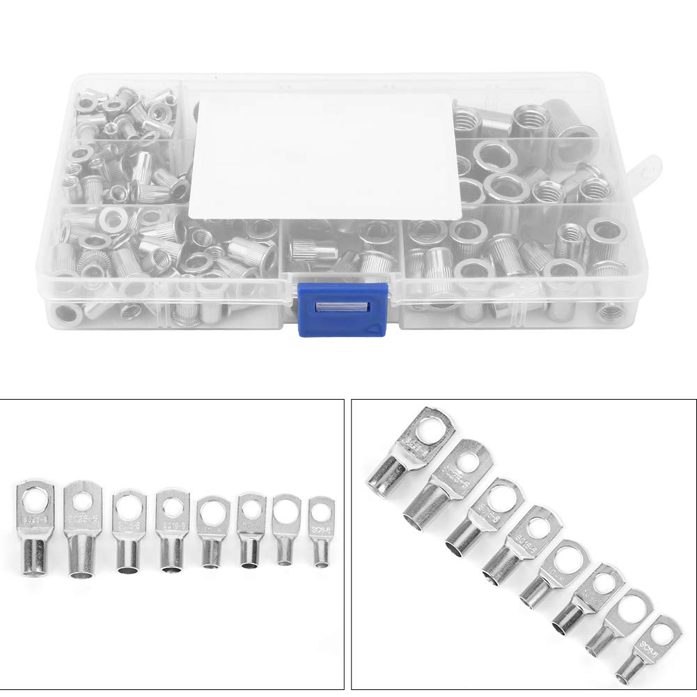 Copper SC Ring Terminals - Tin-Plated Electrical Connectors for Solar Panels, Home Wiring & Distribution Boxes | Durable Hardware Supplies for Electrical Connections | Perfect for DIY Projects, Automotive Wiring & Renewable Energy Systems