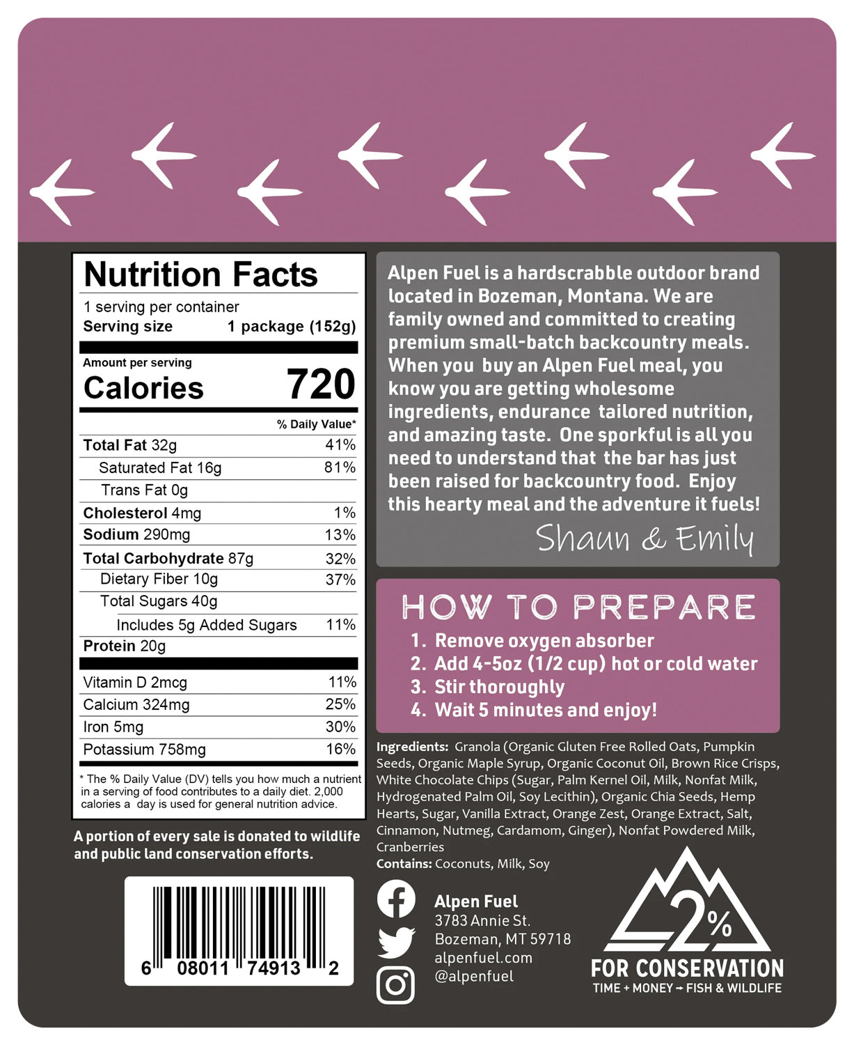 Alpen Fuel Cranberry White Chocolate Breakfast Granola - Healthy High Protein Granola Cereal for Energy & Weight Loss - Perfect for Breakfast, Snacks & On-the-Go Nutrition