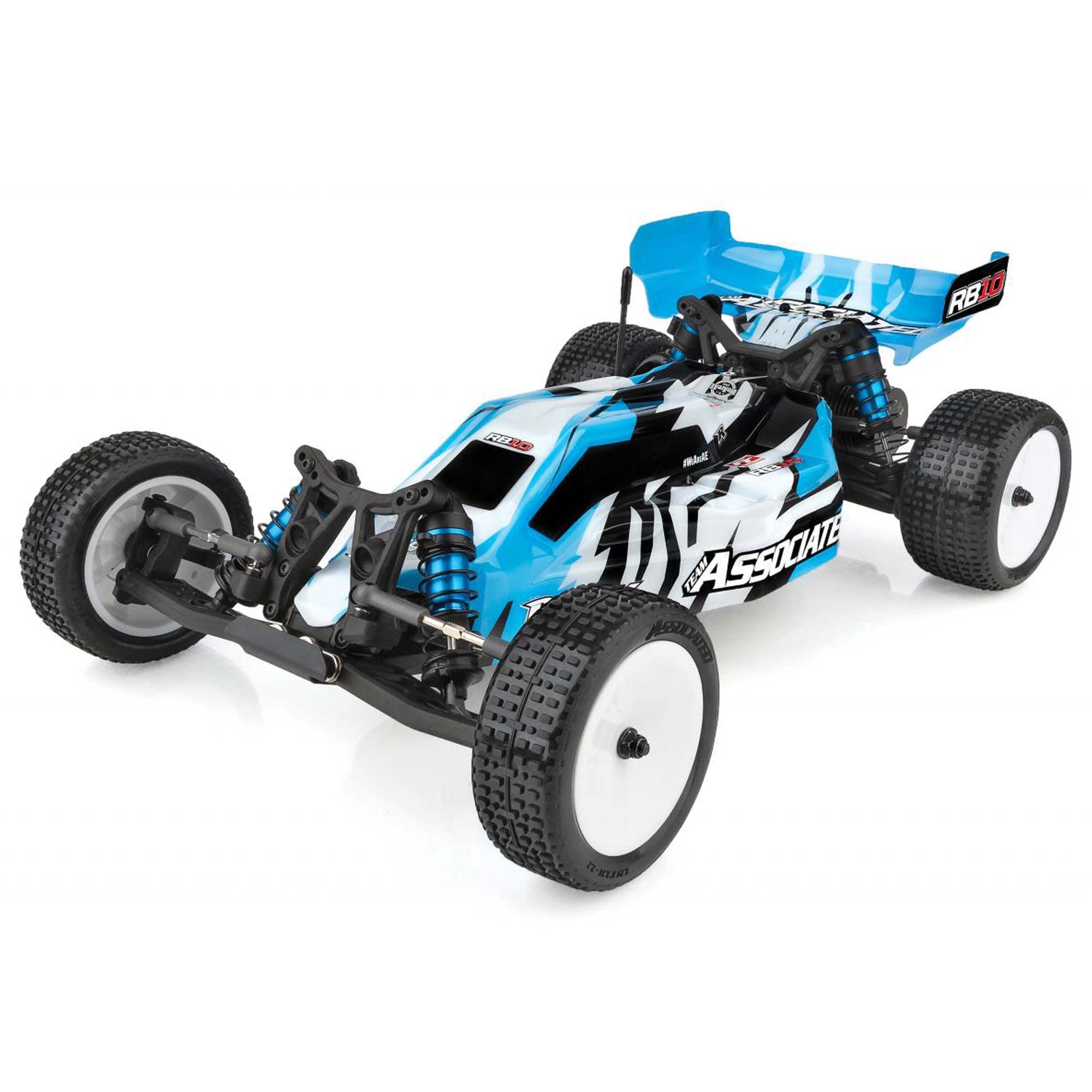 Team Associated 1/10 RB10 2WD RTR Buggy RC Car - Blue (ASC90031) | Ready-to-Run Remote Control Vehicle for Off-Road Racing & Backyard Bashing | Battery & Charger Not Included