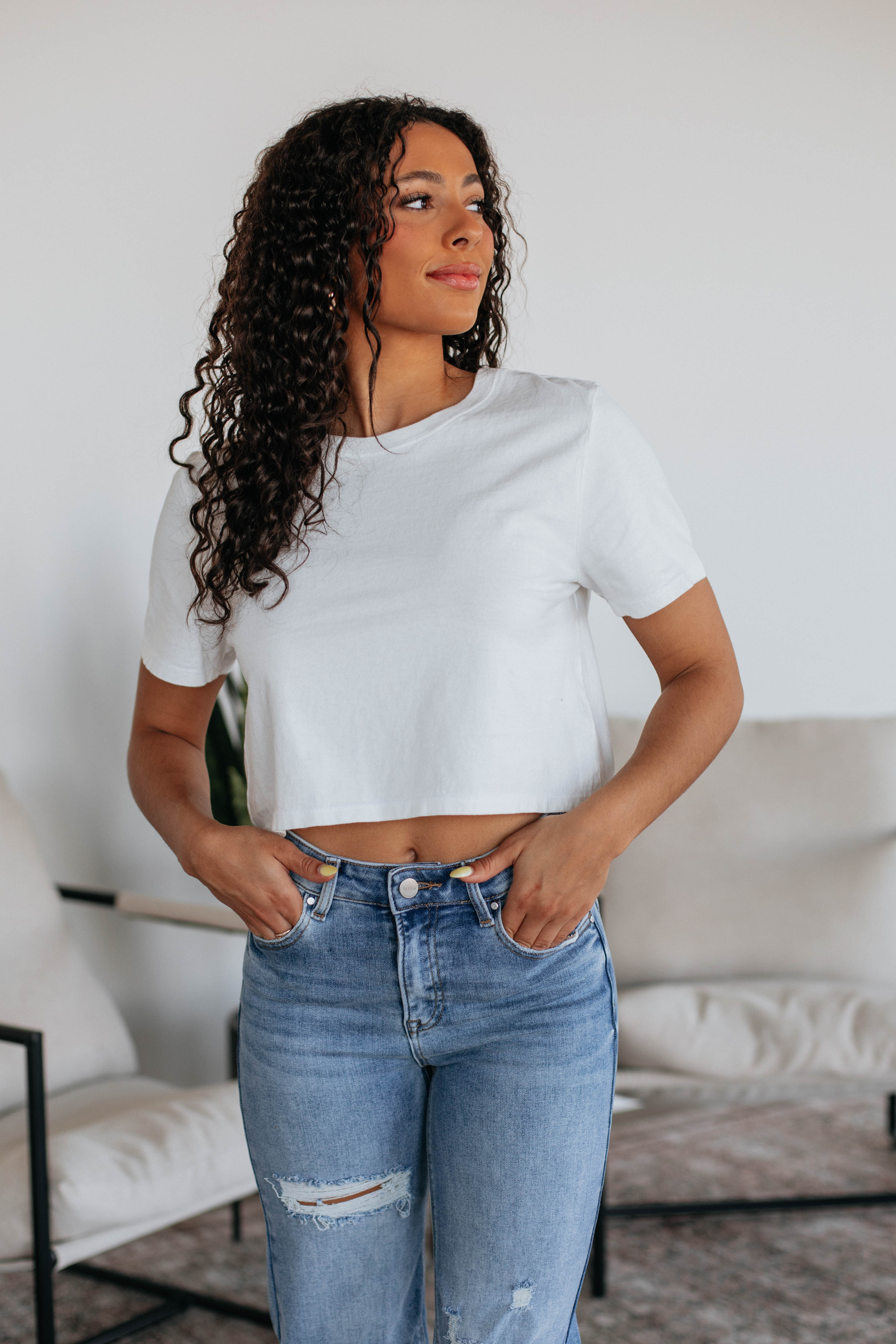 Driscoll Basic Tee Ivory - Soft Cotton Crew Neck T-Shirt for Men & Women | Casual Everyday Wear, Layering Essential, Comfortable Outfit for Work & Weekend