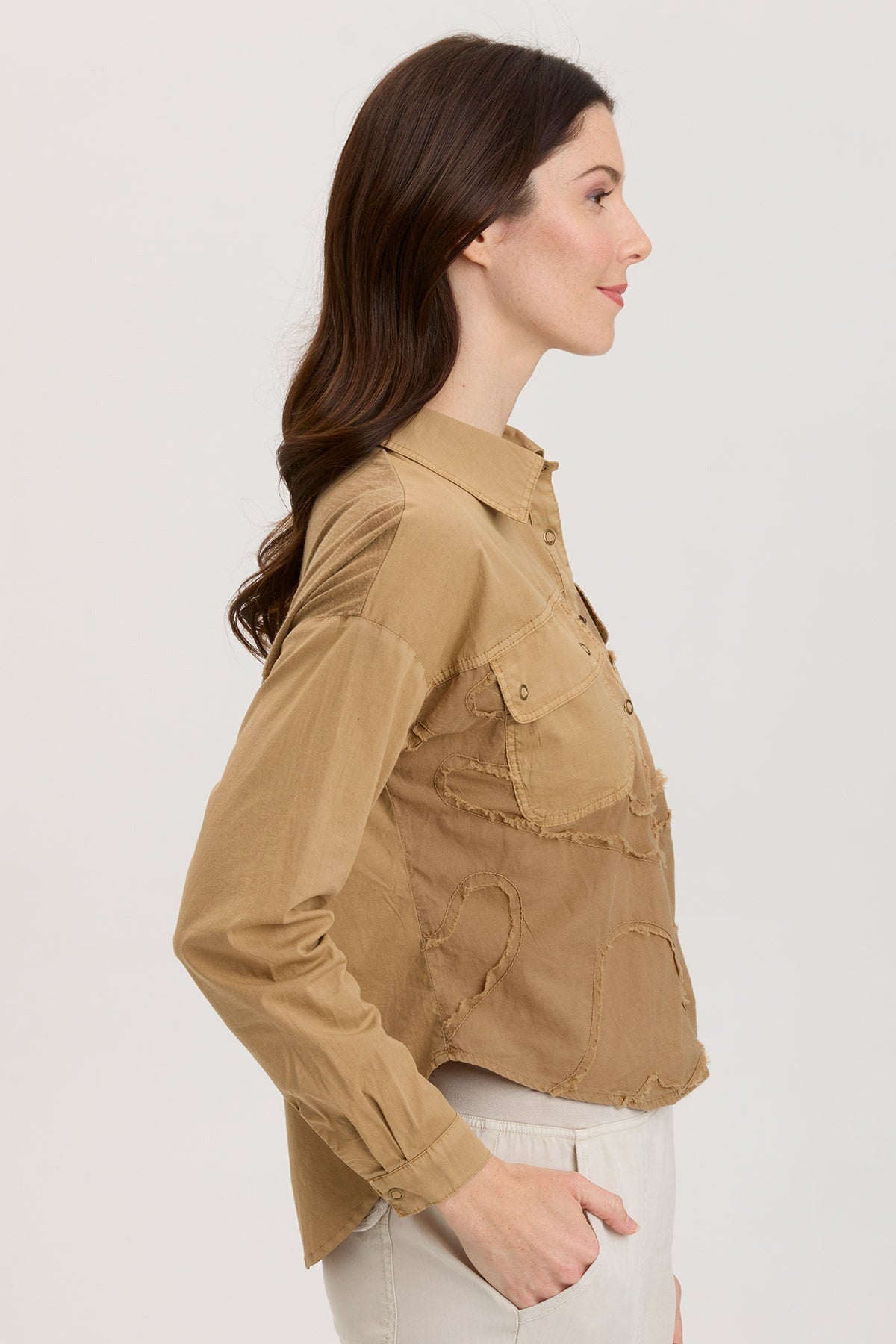 Pepin Shacket Au Lait Pigment - Women's Lightweight Overshirt Jacket for Fall & Winter | Cozy Fleece Lined Outerwear for Casual Outfits, Work & Travel