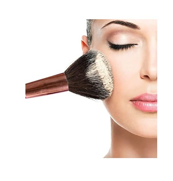 Sunaina 5-Piece Black Makeup Brush Set with Mirror - Foundation, Concealer, Highlighter & Eyeliner Brushes for Professional Face Makeup | Perfect for Home, Travel & Salon Use