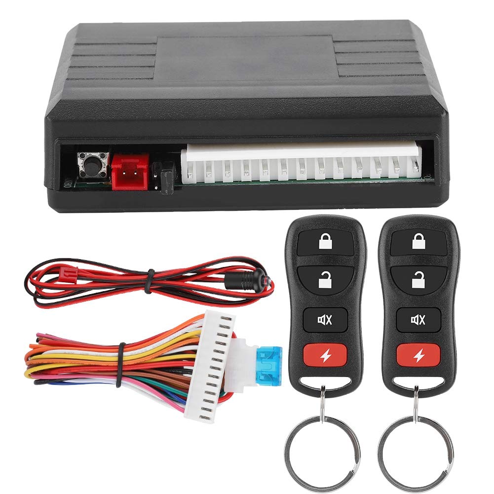 Qiilu Universal Car Keyless Entry System - Remote Control Kit for Door Lock & Central Locking | Easy Installation, Enhanced Security for Sedans, SUVs & Trucks
