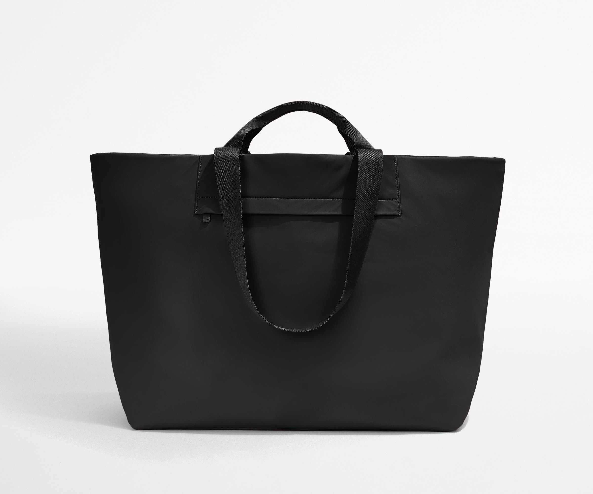 Jet Black Large Featherlight Tote Bag - Ultra Lightweight & Spacious Women's Handbag for Work, Travel & Everyday Use