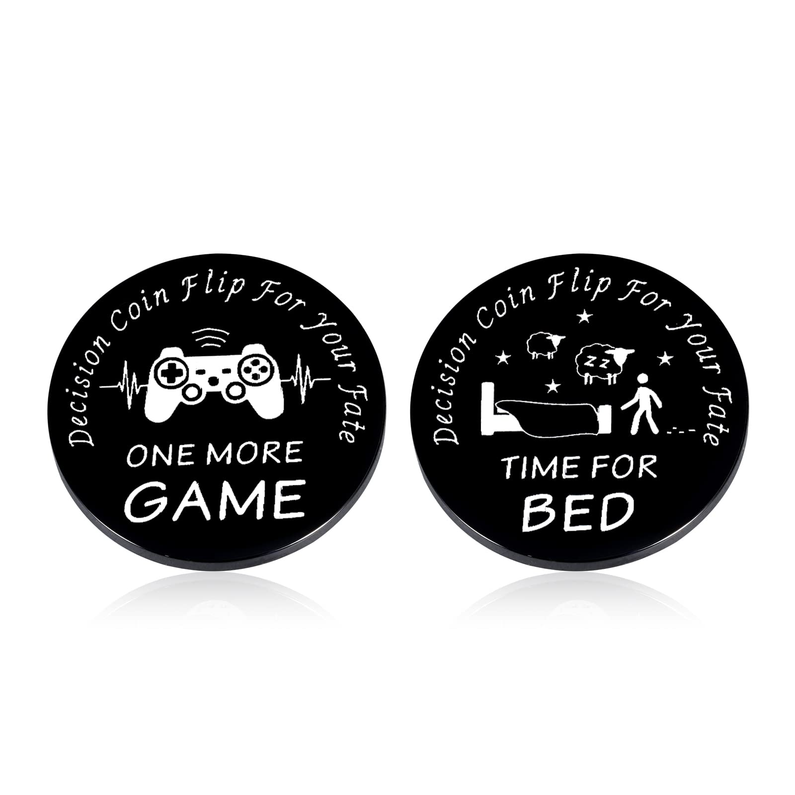 Funny Decision Maker Coin for Gamers - Perfect Gifts for Teens, Boys, Girls, Men & Women - Great for Christmas, Birthday, Valentine's Day - Ideal Gaming Accessory for Parties, White Elephant & Stocking Stuffers