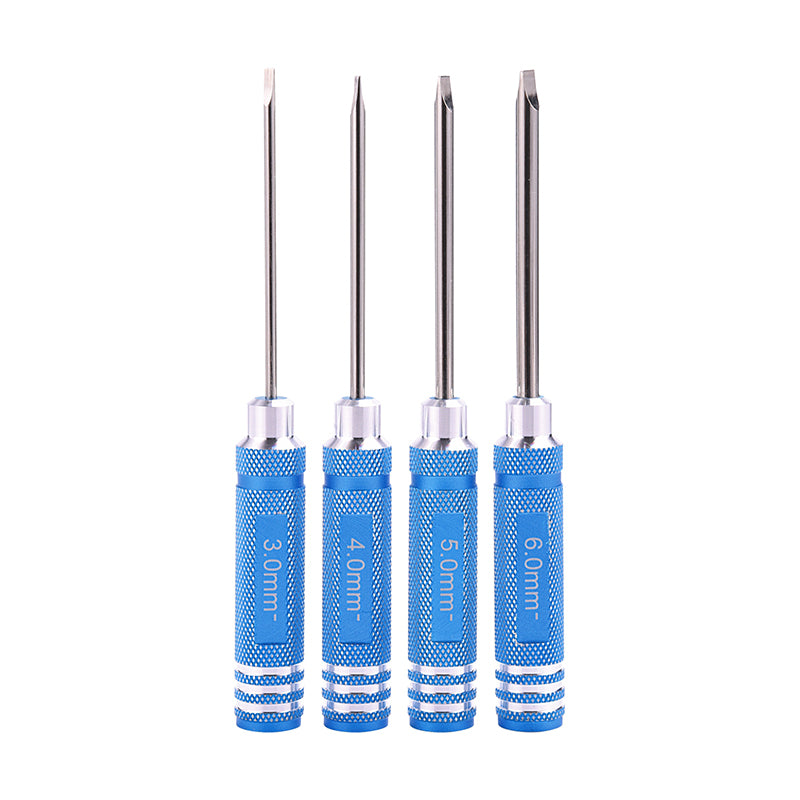 Premium 4-Piece Phillips & Flathead Screwdriver Set (3.0mm/4.0mm/5.0mm/6.0mm) for 1/14 RC Cars & Trucks - Perfect for RC Model Building, Repair & Maintenance