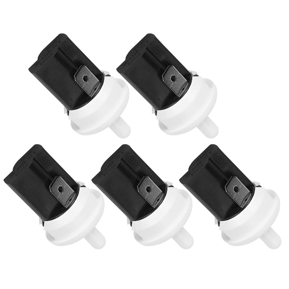 5Pcs Refrigerator Door Light Switch 2 Pin 2.5A 250V AC NC Momentary Open Normal Closed - Replacement for Fridge, Freezer, Cabinet Lighting Control - Perfect for Home Kitchen Appliances and Storage Organization