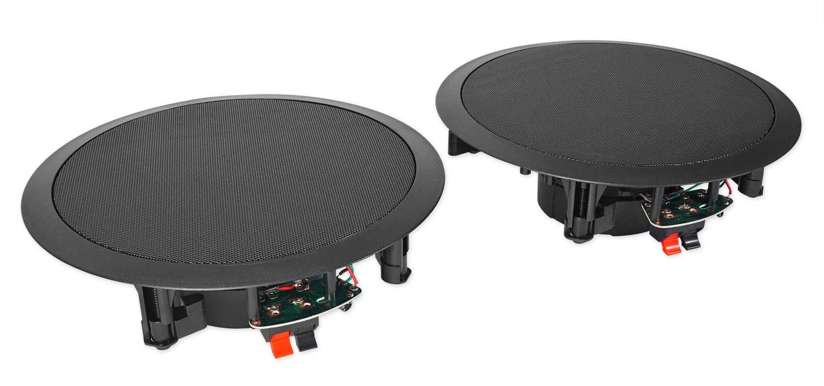 Rockville 10 HC85 8 Inch 700 Watt Black In-Ceiling Home Theater Speakers 8 Ohm - Perfect for Surround Sound Systems and Home Cinemas