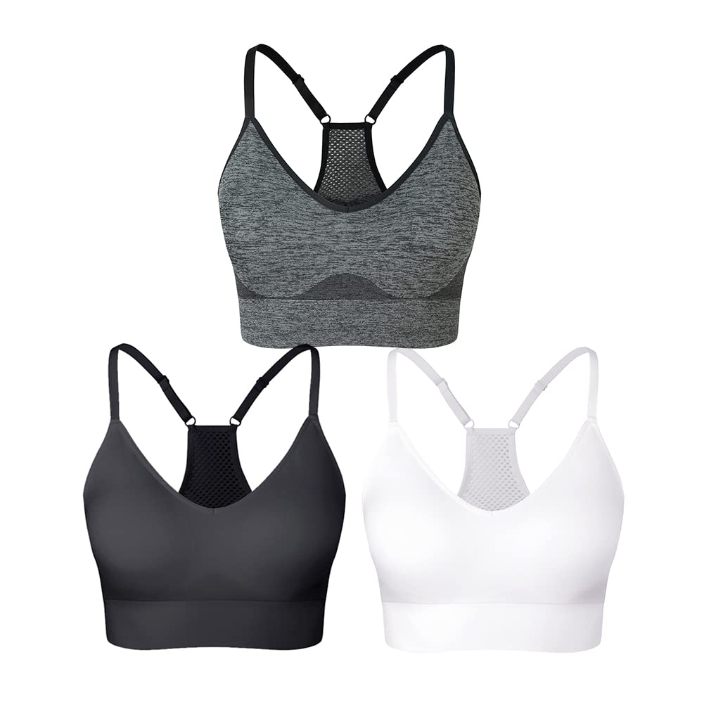 SEGRILA Women's Sports Bra - Padded Racerback Workout Yoga Bras with Adjustable Straps for Running, Gym & Activewear | High Support Comfort for Fitness & Daily Wear