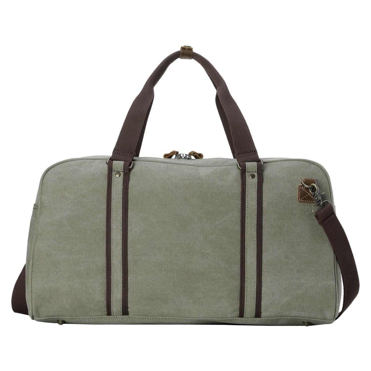 TRP0389 Troop London Classic Canvas Travel Duffel Bag - Large Water-Resistant Holdall for Gym, Weekend Trips & Air Travel | Durable Carry-On Luggage for Men & Women