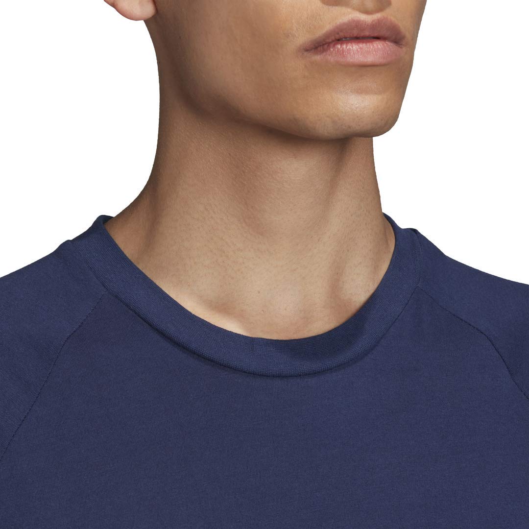 adidas Men's Tan Tape Tee - Comfortable Cotton T-Shirt for Casual Wear, Gym & Street Style | Perfect for Everyday Outfits & Sports Activities