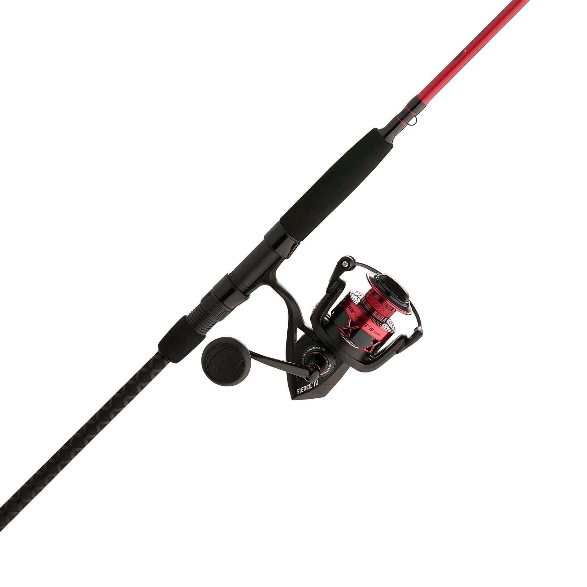Fierce® IV Spinning Rod and Reel Combo - Premium Fishing Gear for Saltwater and Freshwater Anglers - Perfect for Bass, Trout, and Walleye Fishing